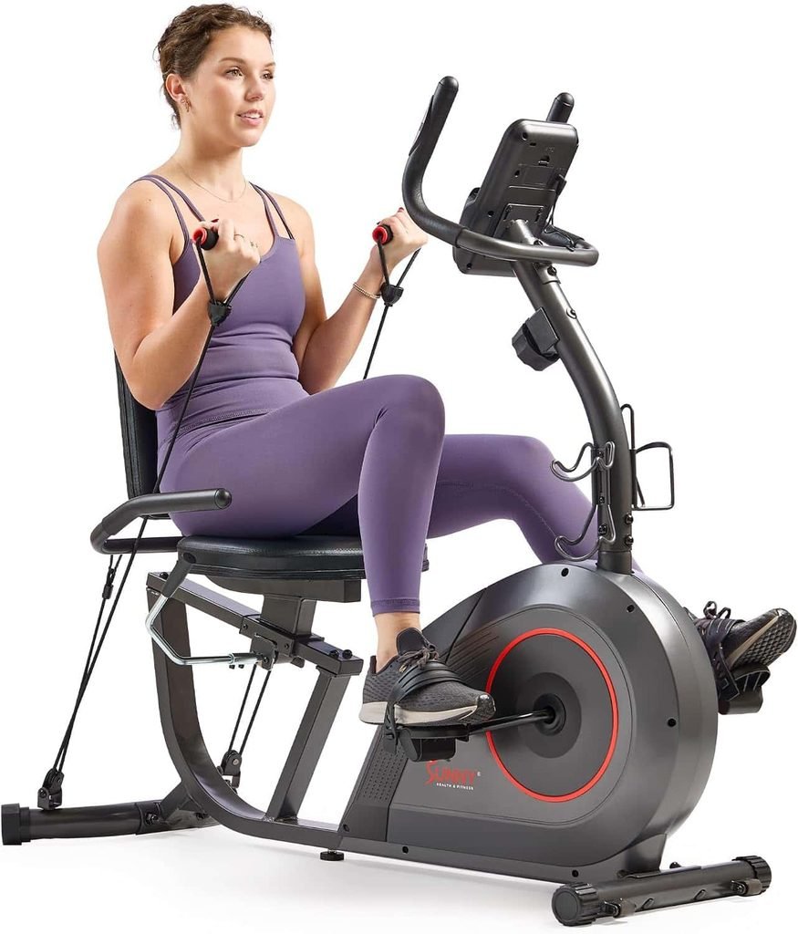 Sunny Health & Fitness Smart Recumbent Bike