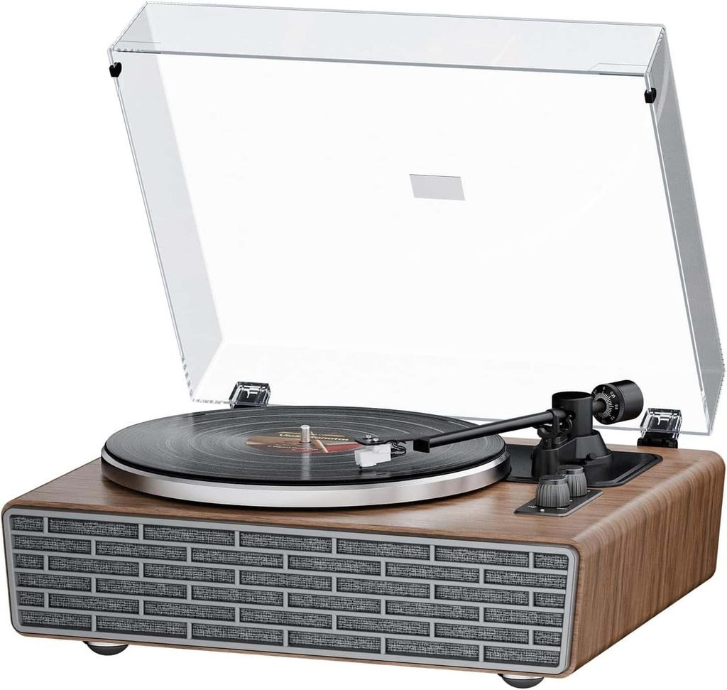 XJ-HOME Vinyl Record Player with Speakers and Bluetooth
